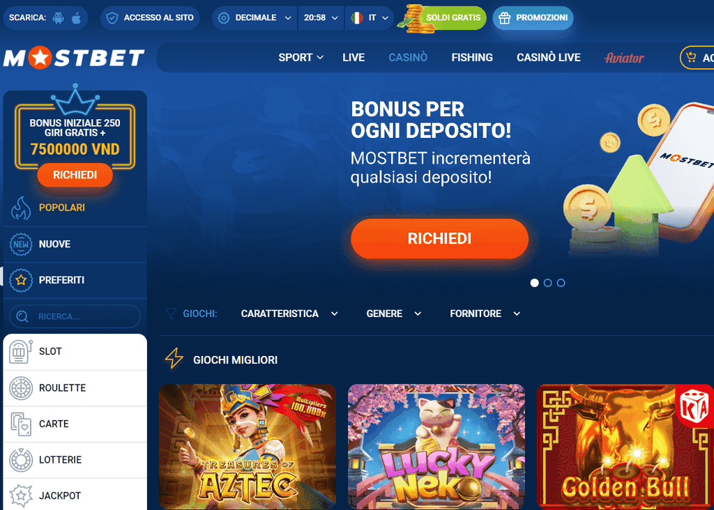 Зеркало основного сайта Mostbet работает сегодня